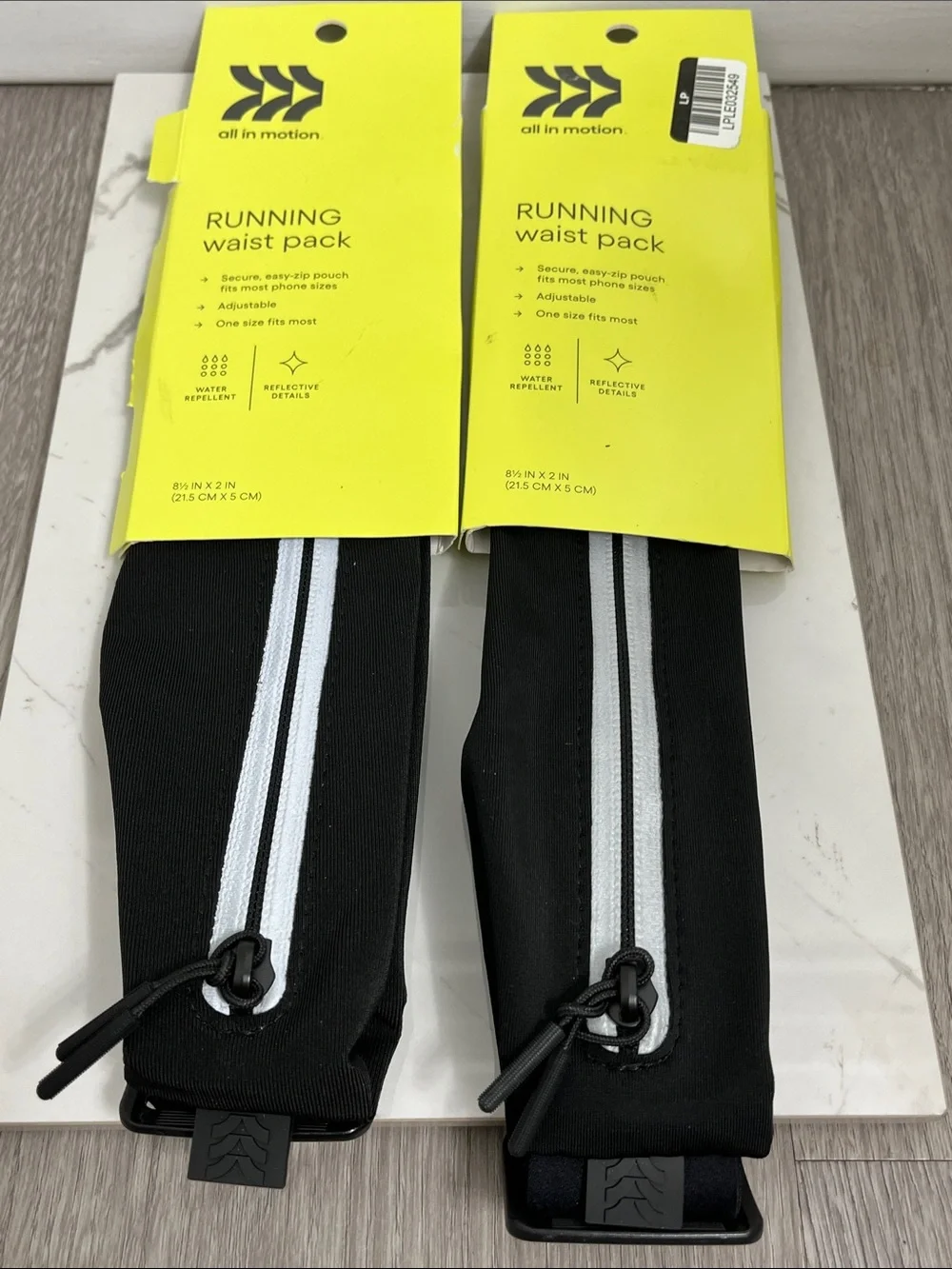 All in Motion reflective running waist pack unisex lot of 2 unisex